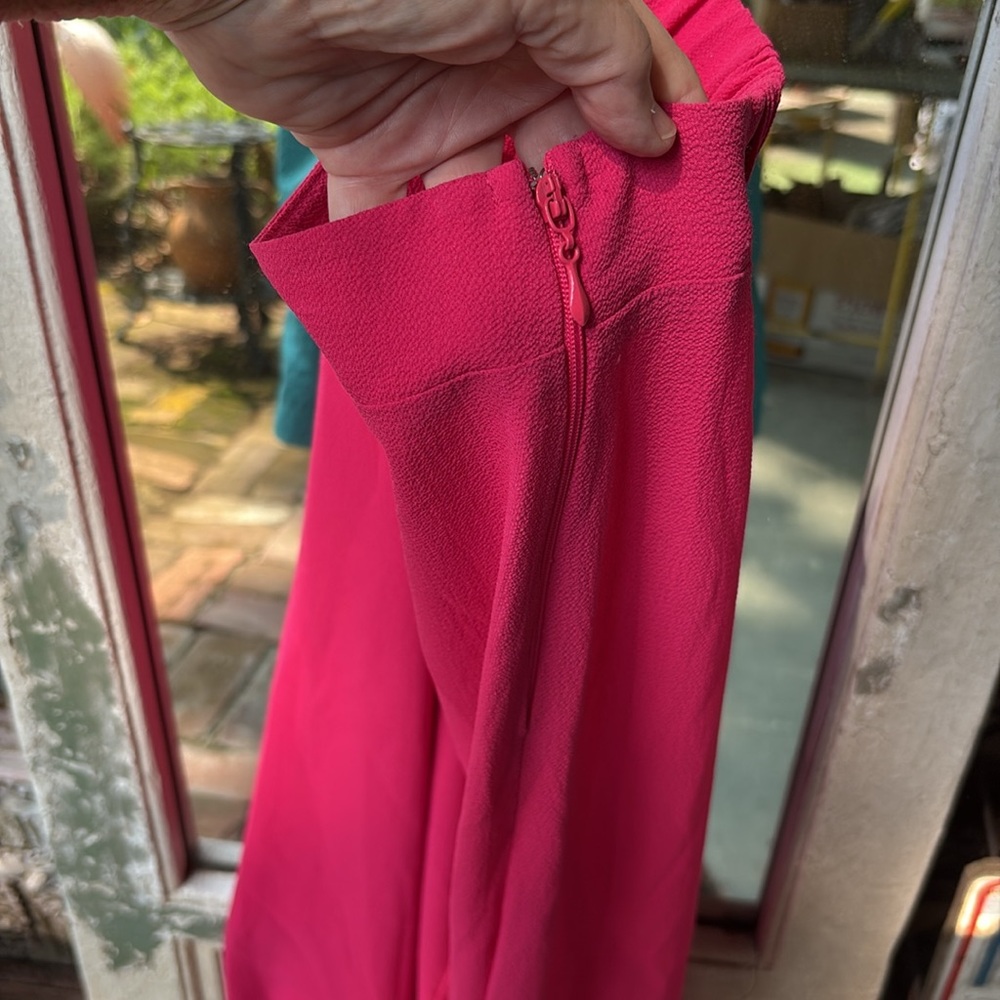 Show Me Your MuMu Pink Cropped with ruffle pants EUC - Picture 3 of 8